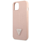 Guess Saffiano Triangle dėklas iPhone 13 mini – rožinis
