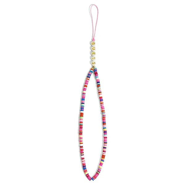 Guess pakabukas GUSTGMPP telefono dirželis daugiaspalvis rožinis/daugiaspalvis rožinis Heishi Beads