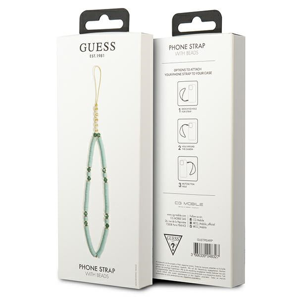 Guess pakabukas GUSTPEARP telefono dirželis mėlynos/mėlynos spalvos Heishi Beads
