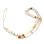 Guess pakabukas GUSTPEAW telefono dirželis baltas/baltas Heishi Beads