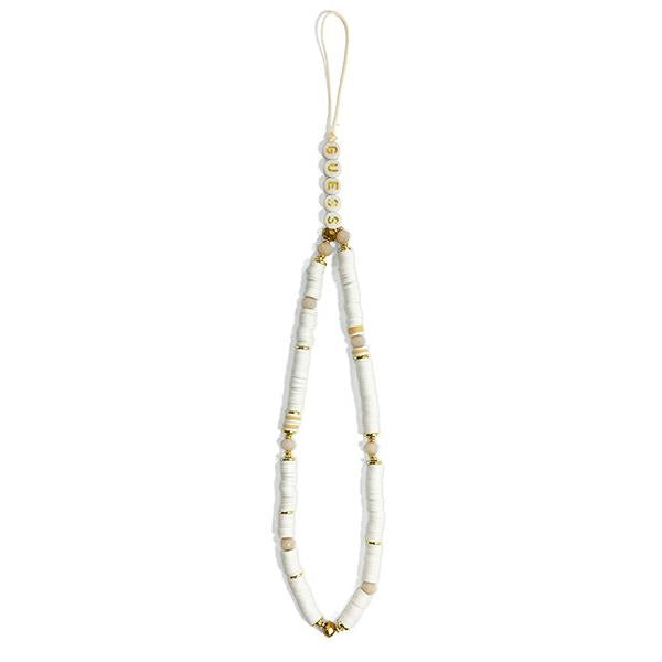 Guess pakabukas GUSTPEAW telefono dirželis baltas/baltas Heishi Beads