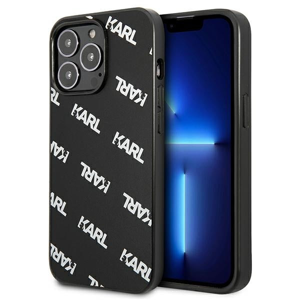 Karl Lagerfeld Allover dėklas, skirtas iPhone 13 Pro / iPhone 13 - juodas