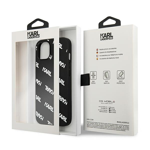 Karl Lagerfeld Allover dėklas iPhone 13 mini – juodas