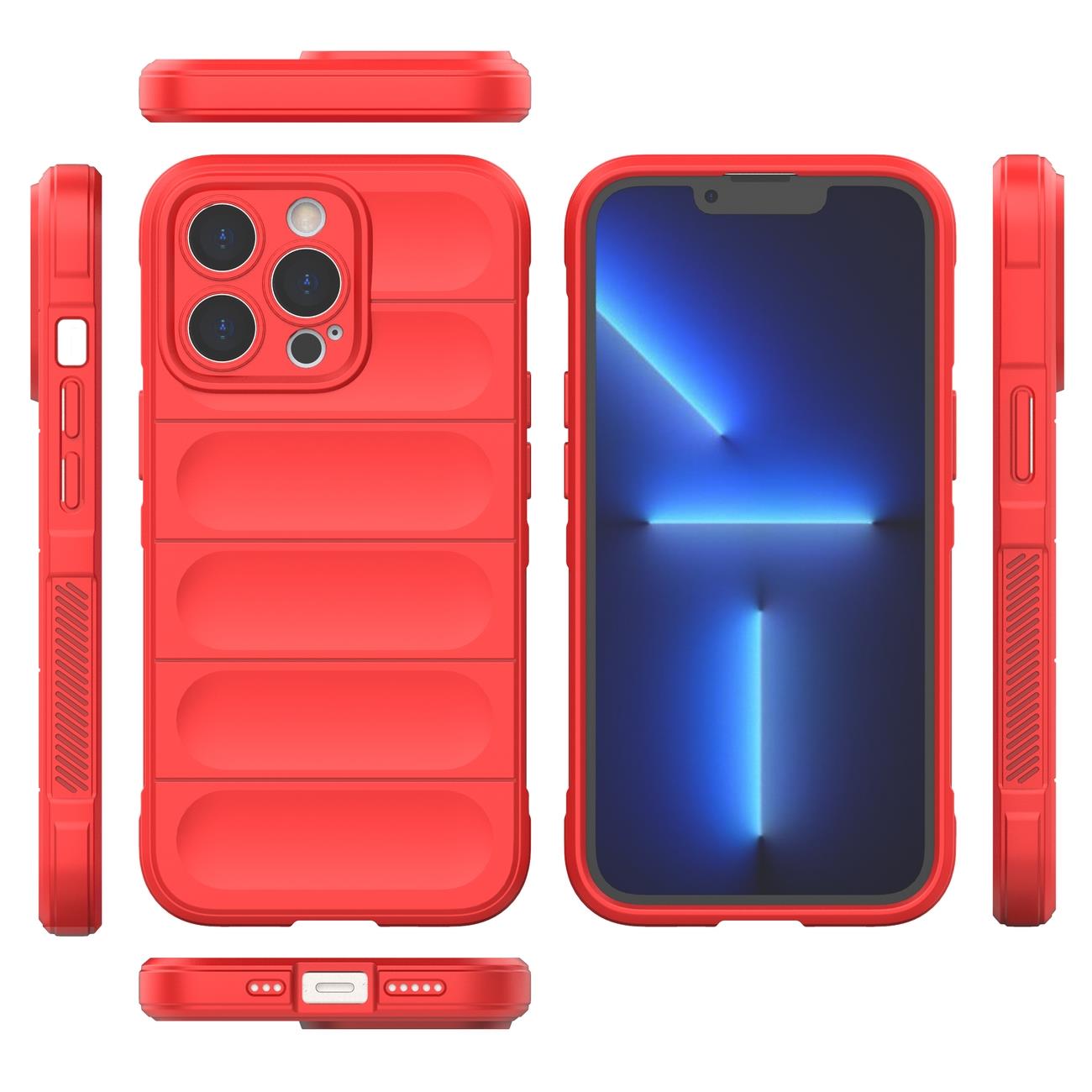 Magic Shield dėklas iPhone 13 Pro Max – raudonas