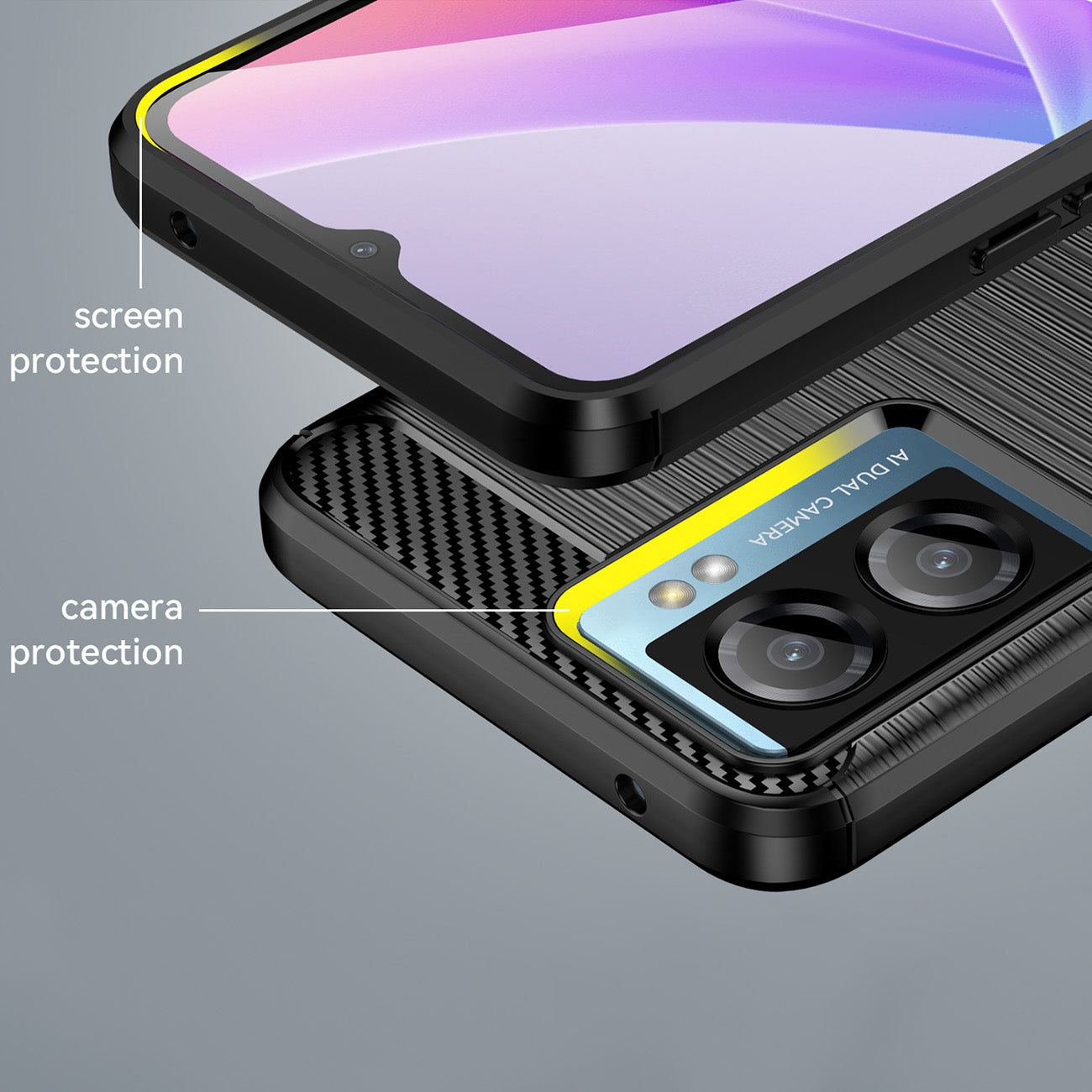 Anglies rašto TPU dėklas Xiaomi Poco F4 5G – juodas -- Xiaomi Poco F4