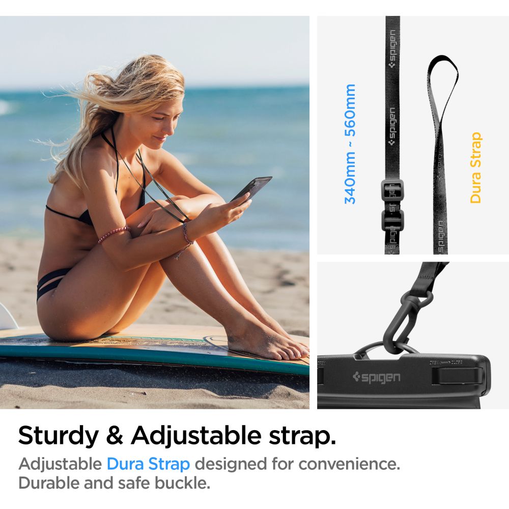 Spigen Aqua Shield A601 vandeniui atsparus dėklas IPX8 – juodas -- Cell phone cases and covers