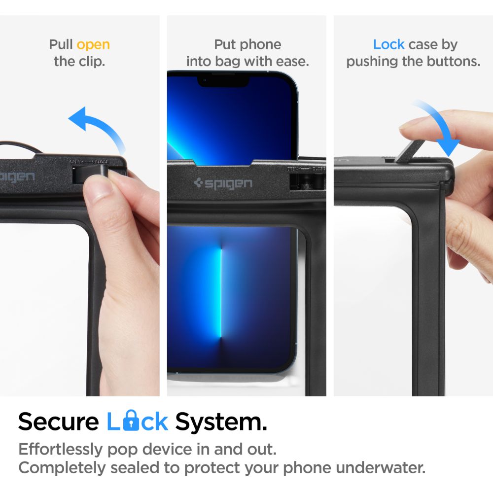 Spigen Aqua Shield A601 vandeniui atsparus dėklas IPX8 – juodas -- Cell phone cases and covers