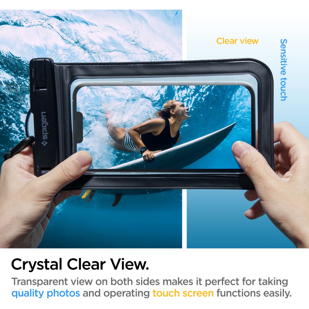 Spigen Aqua Shield A601 vandeniui atsparus dėklas IPX8 – juodas -- Cell phone cases and covers