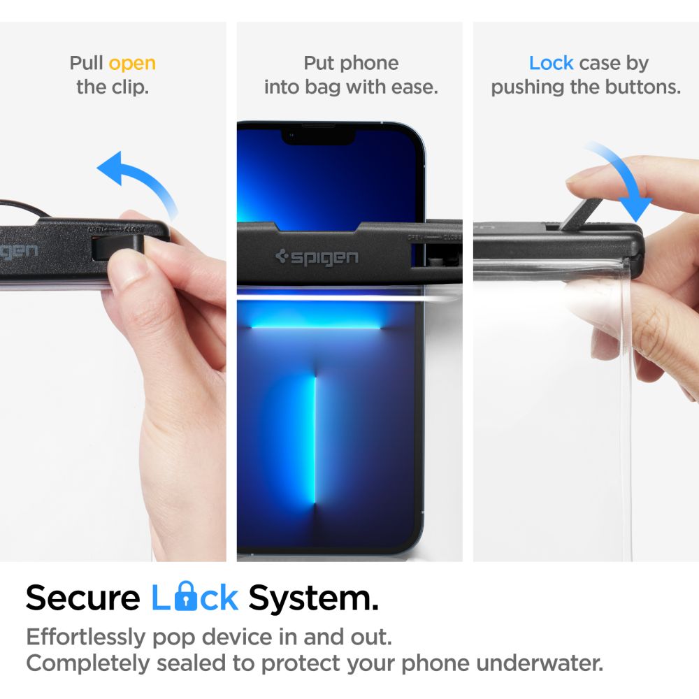 Spigen Aqua Shield A601 IPX8 dėklas – skaidrus