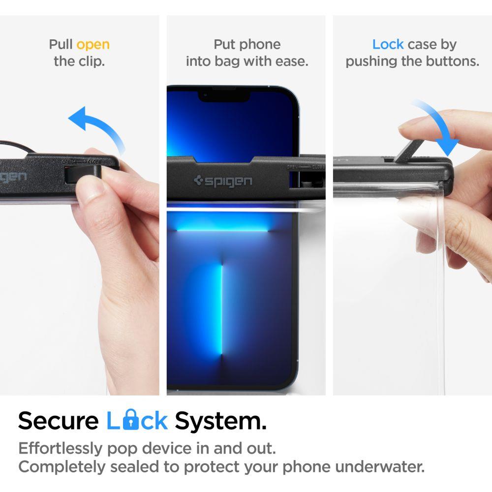 Spigen Aqua Shield A601 IPX8 dėklas – skaidrus