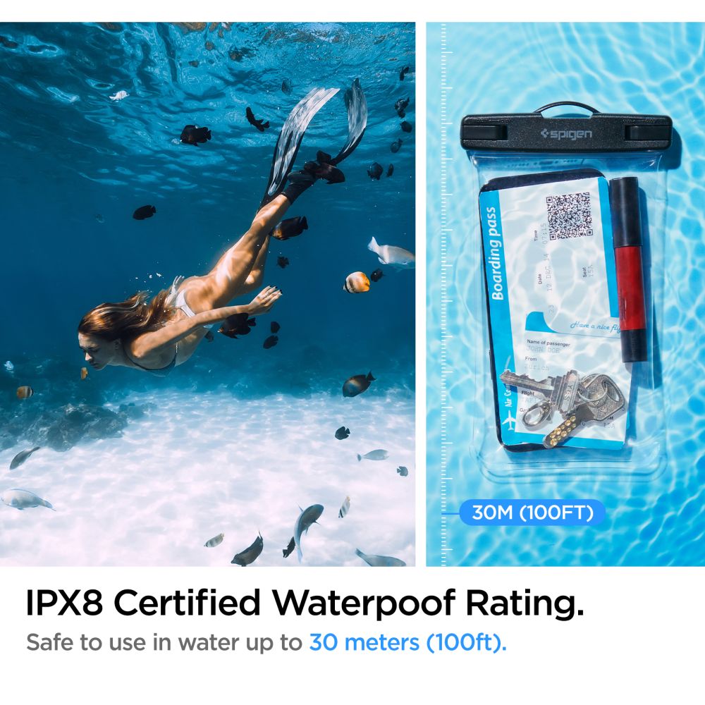 Spigen Aqua Shield A601 IPX8 dėklas – skaidrus -- Cell phone cases and covers