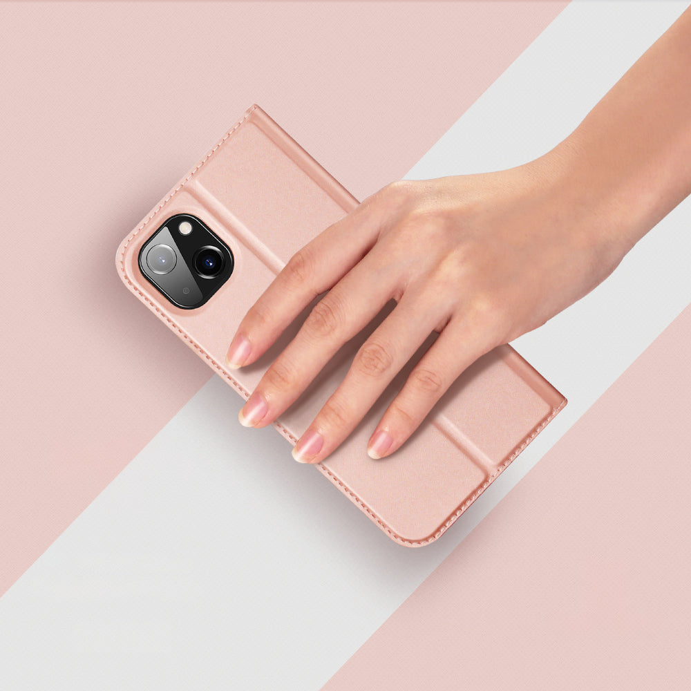 Dux Ducis Skin Pro atverčiamas dėklas iPhone 14 Plus – auksinis