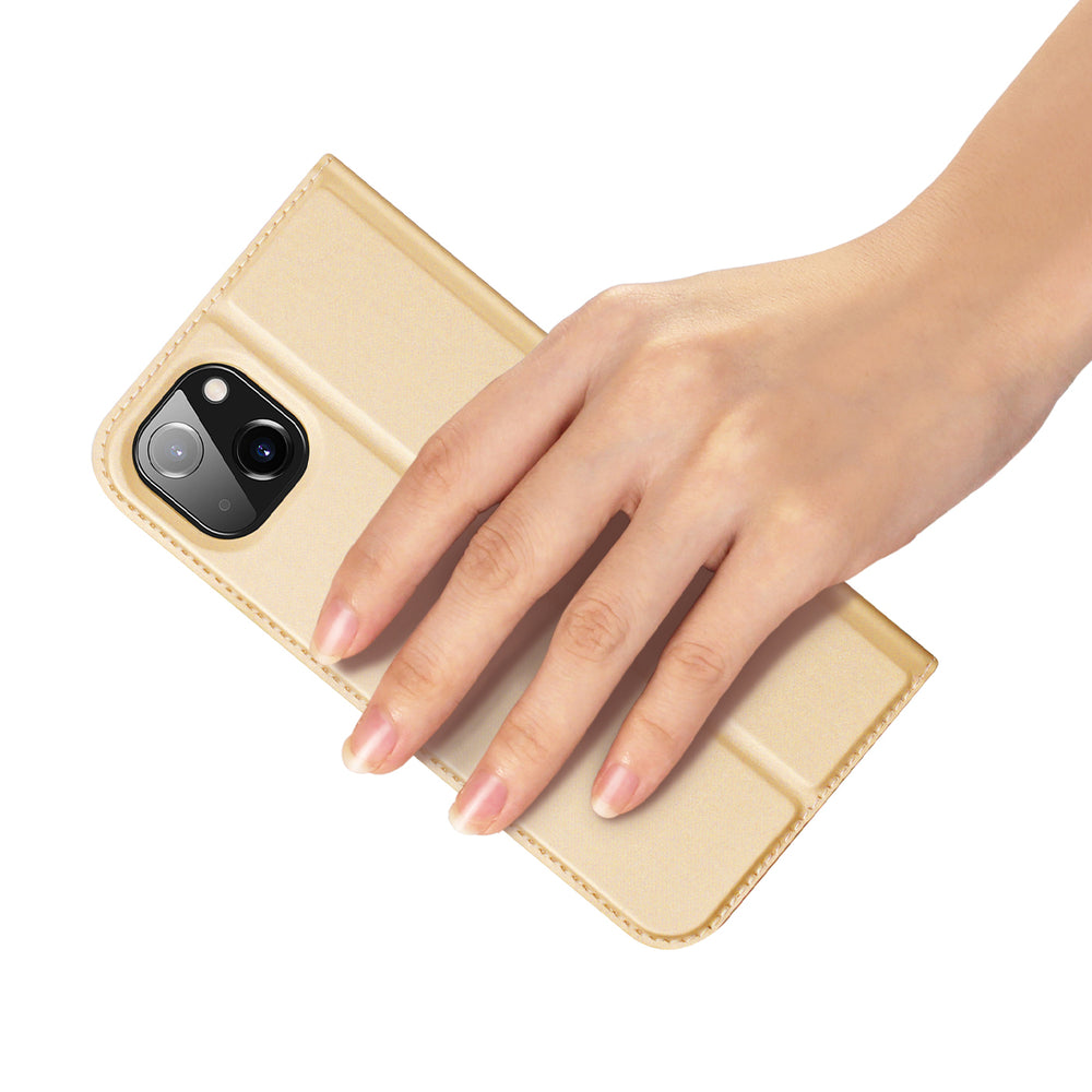 Dux Ducis Skin Pro atverčiamas dėklas iPhone 14 Plus – auksinis -- iPhone 14 Plus