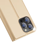Dux Ducis Skin Pro atverčiamas dėklas iPhone 14 Pro – auksinis
