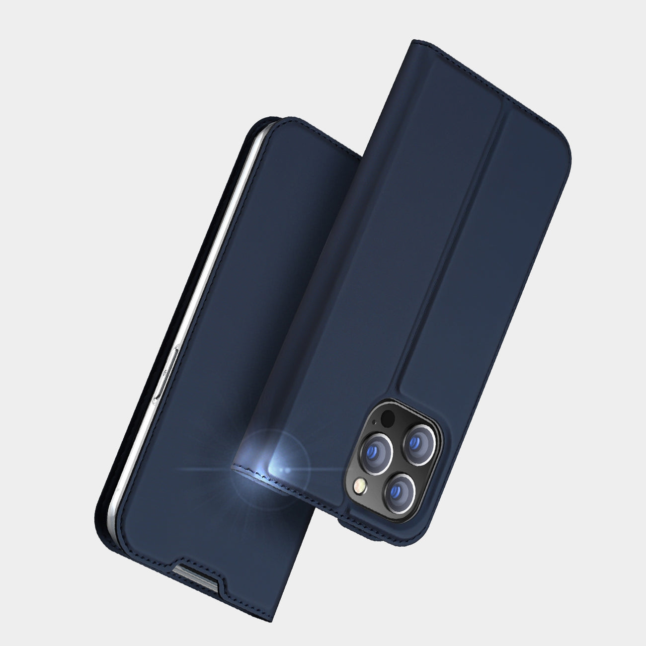 Dux Ducis Skin Pro atverčiamas dėklas iPhone 14 Pro Max – mėlynas