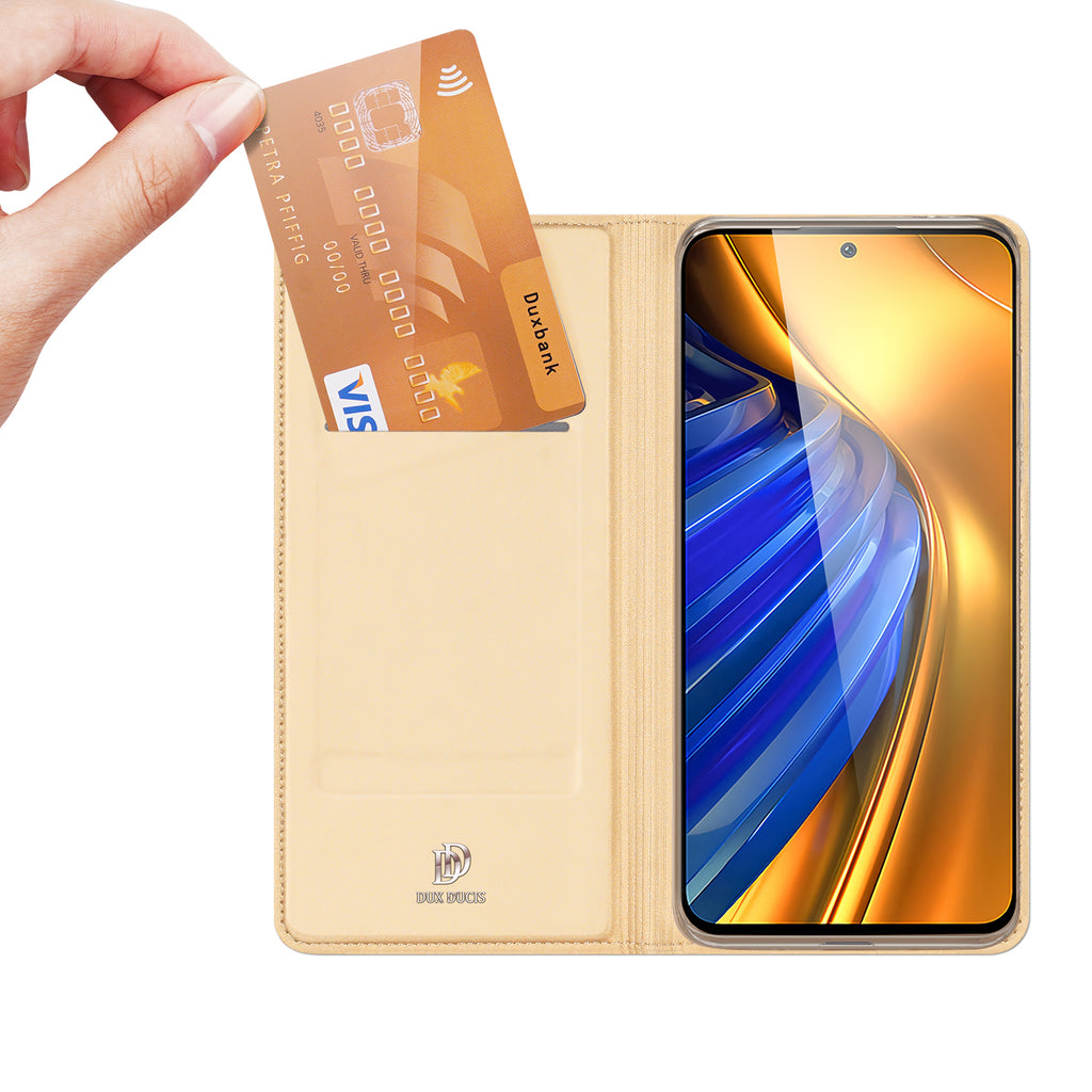Dux Ducis Skin Pro dėklas Xiaomi Poco F4 5G – auksinis -- Xiaomi Poco F4