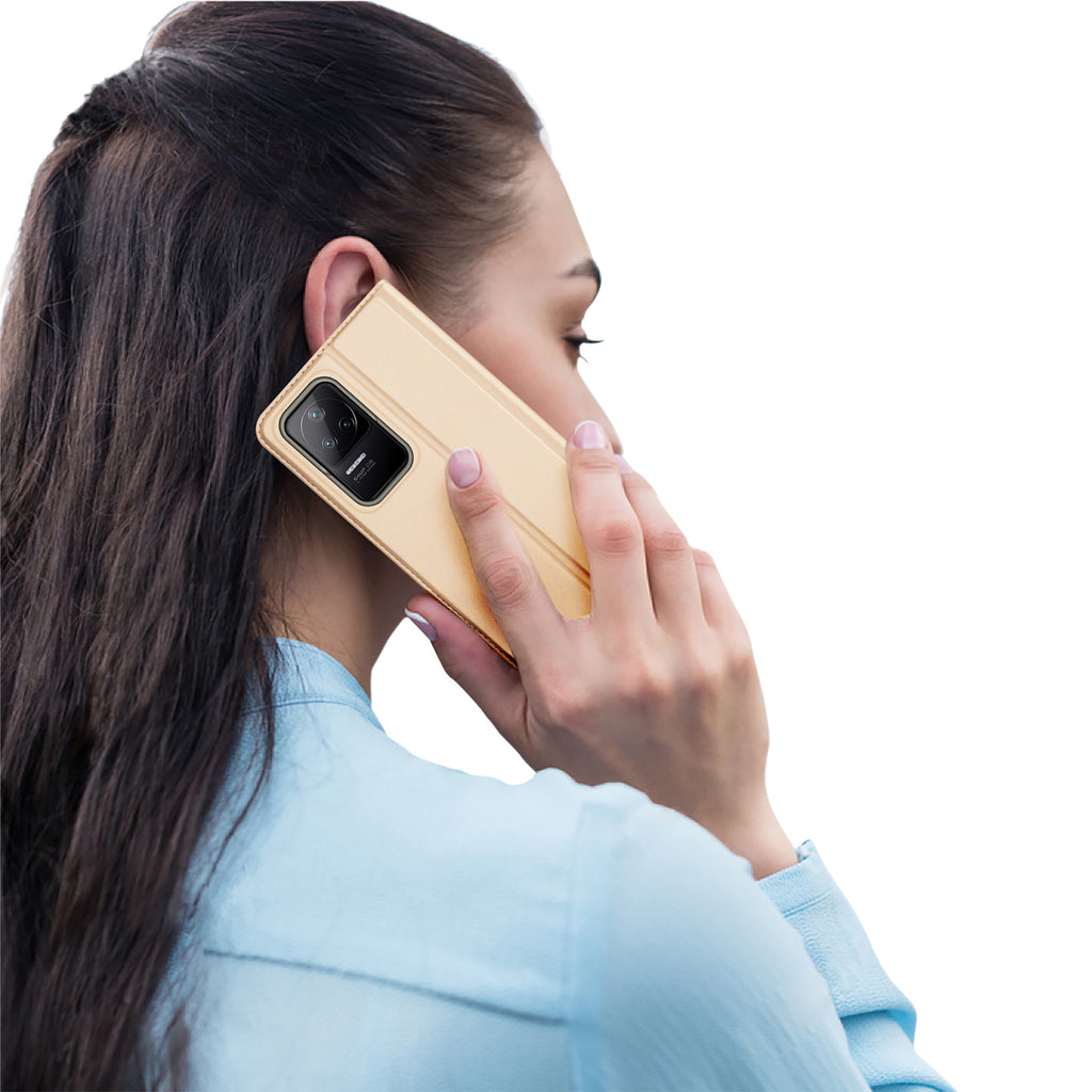 Dux Ducis Skin Pro dėklas Xiaomi Poco F4 5G – auksinis -- Xiaomi Poco F4