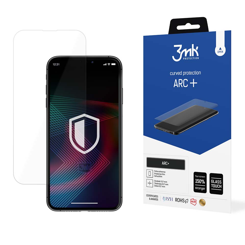 iPhone 14 Pro Max / 14 Plus itin plona ekrano apsauga 3mk ARC+ serija -- iPhone 14 Pro Max / iPhone 14 Plus