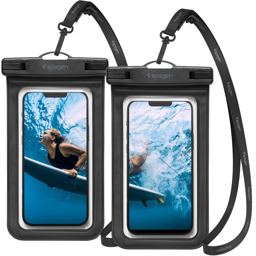 Spigen Aqua Shield A601 IPX8 dėklas – 2 vnt., juodas -- Cell phone cases and covers