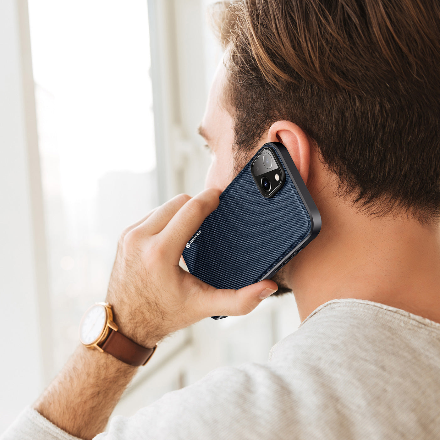 Dux Ducis Fino dėklas iPhone 14 Plus – mėlynas