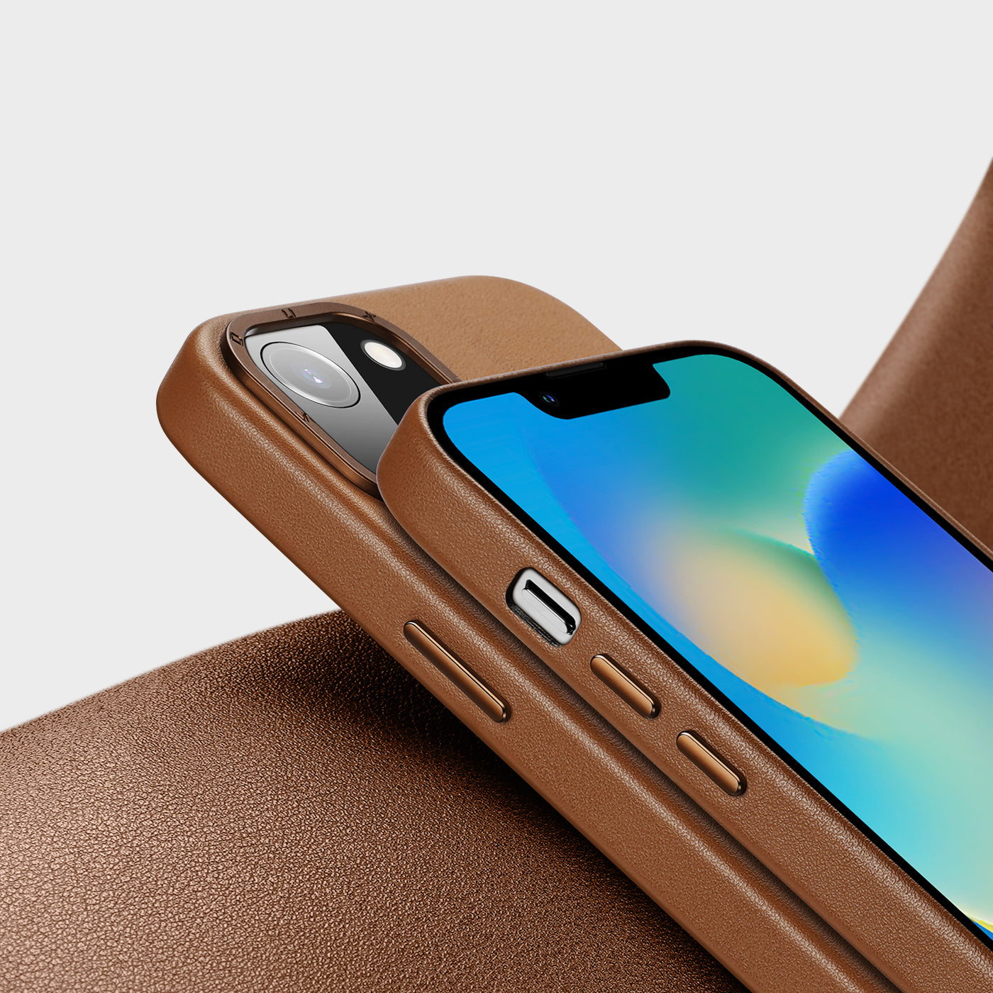 Dux Ducis Grit MagSafe dėklas iPhone 14 Plus – rudas