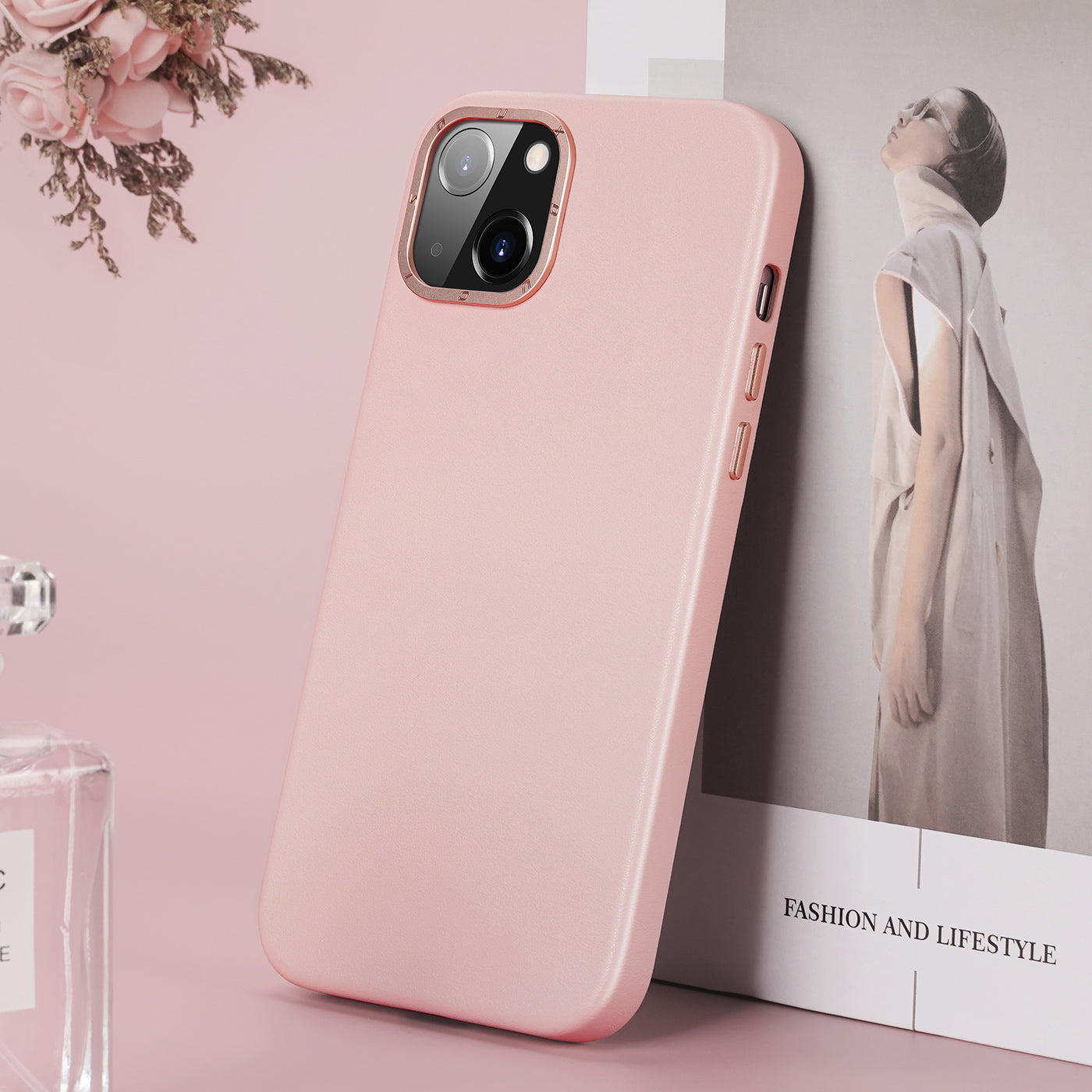 Dux Ducis Grit MagSafe dėklas iPhone 14 Plus – rožinis