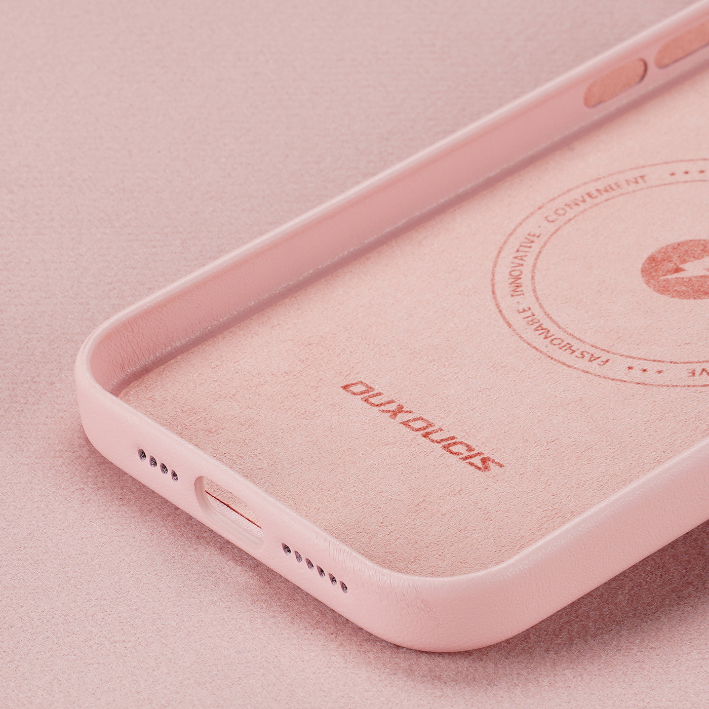 Dux Ducis Grit MagSafe dėklas iPhone 14 Plus – rožinis