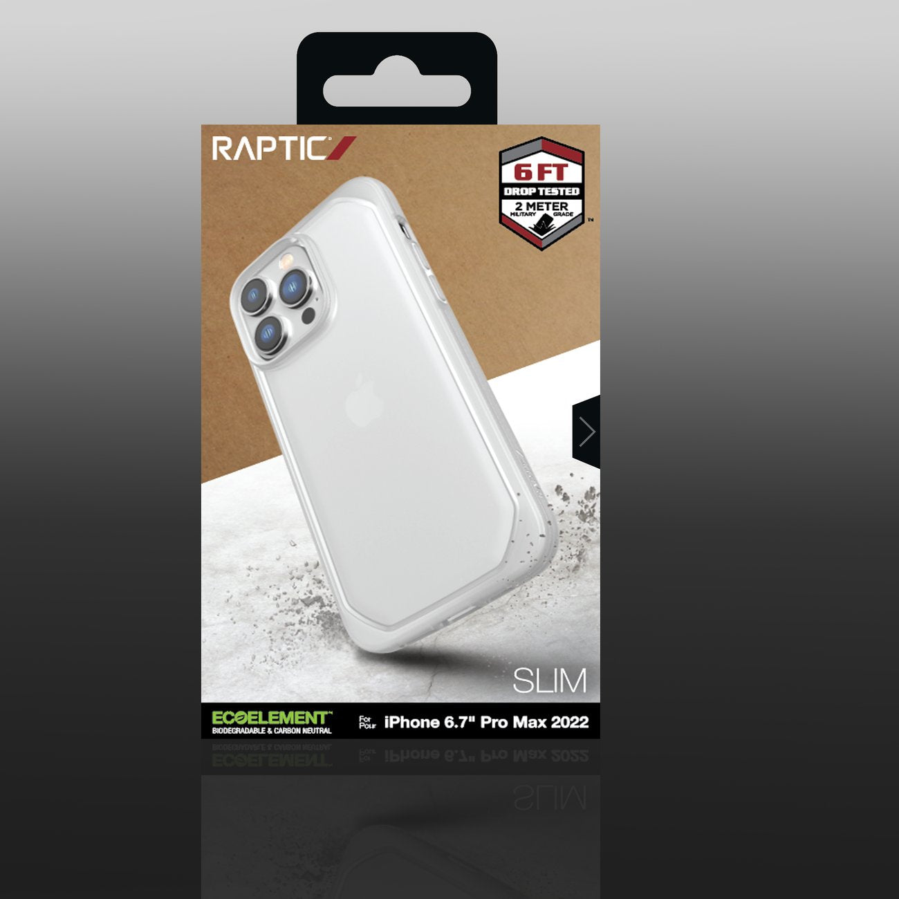 Raptic Slim MagSafe dėklas iPhone 14 Pro Max – skaidrus