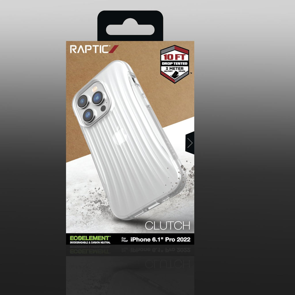 Raptic Clutch MagSafe dėklas iPhone 14 Pro – skaidrus