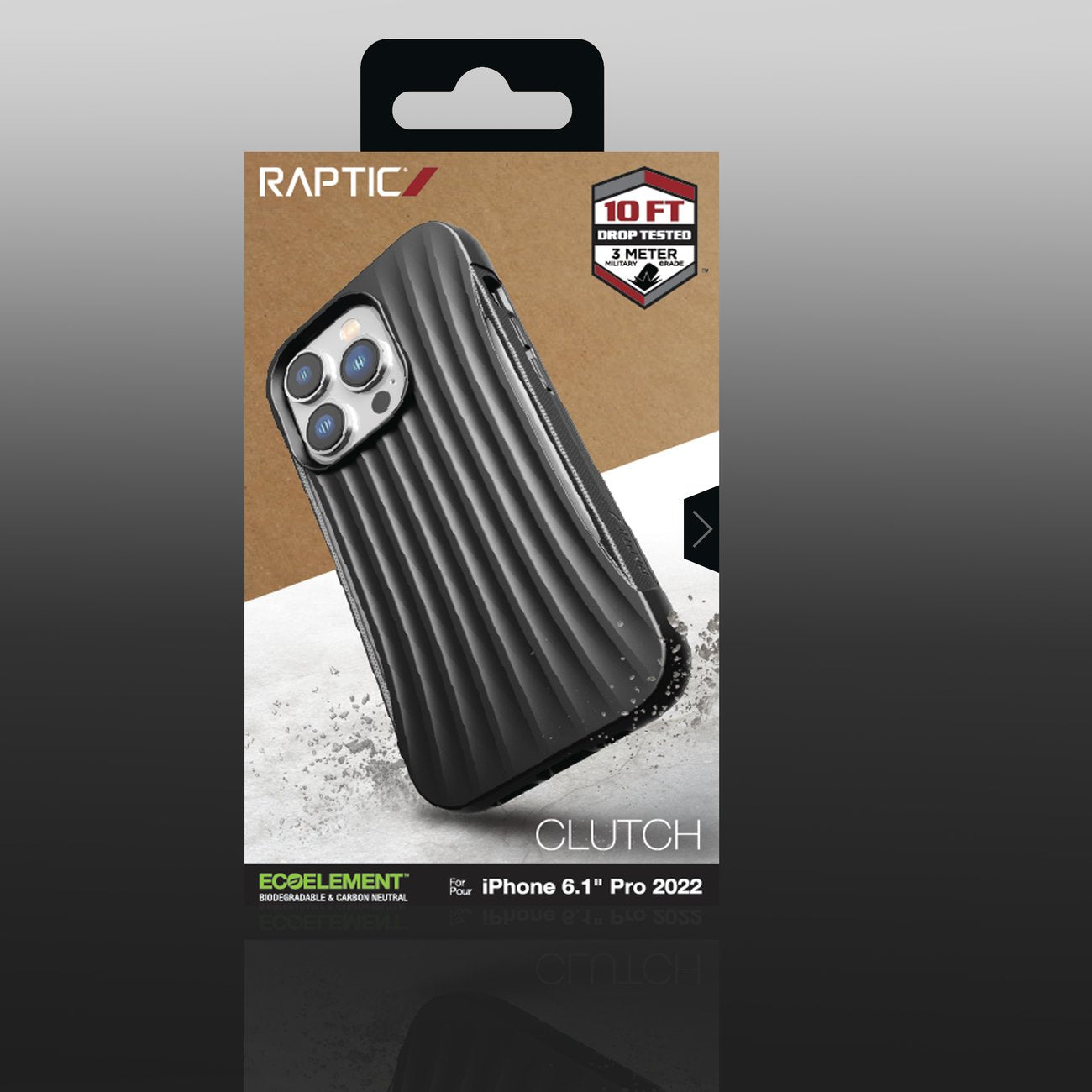 Raptic Clutch MagSafe dėklas iPhone 14 Pro – juodas