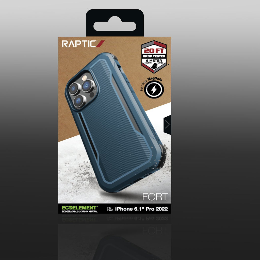 Raptic Fort MagSafe dėklas iPhone 14 Pro – mėlynas