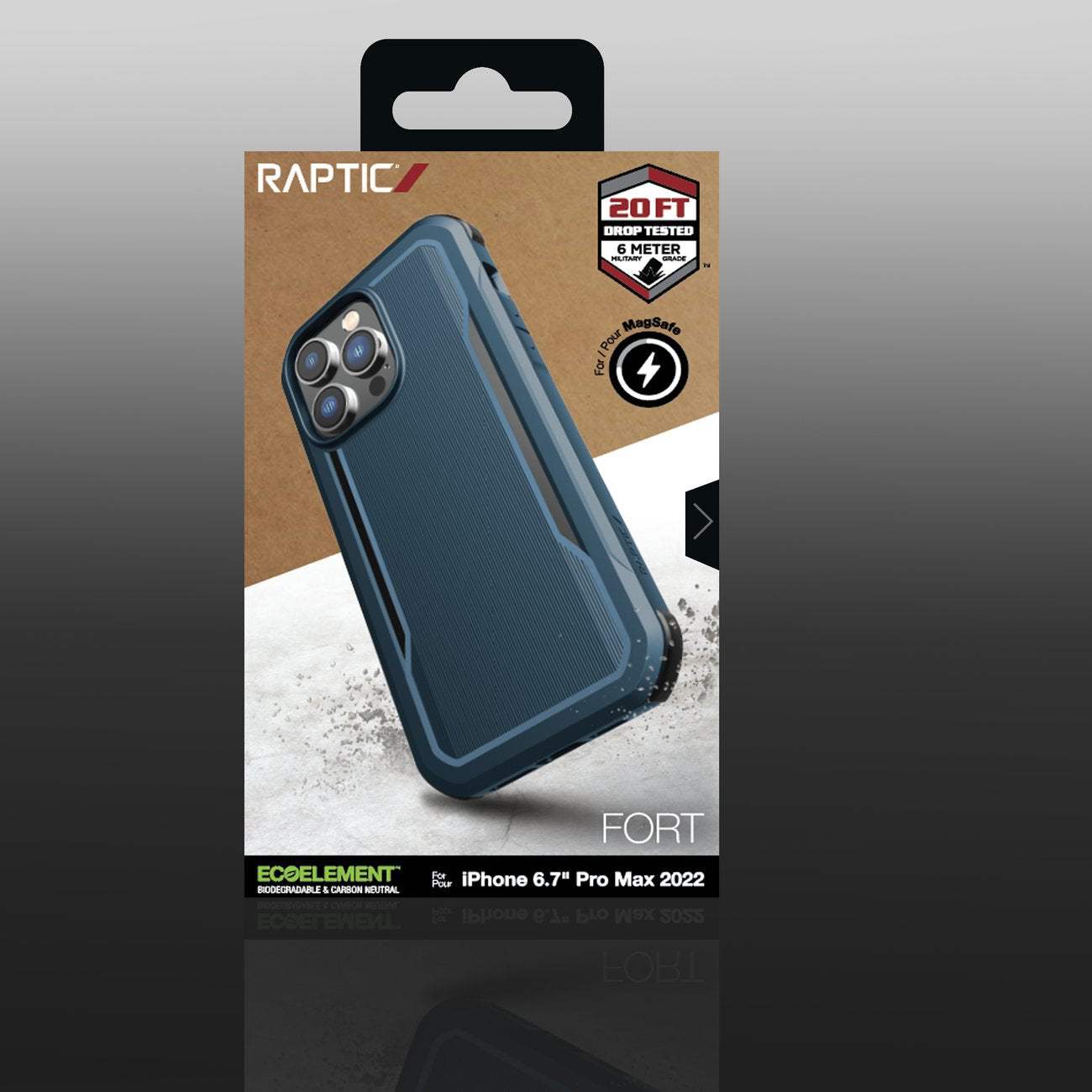 Raptic Fort Built MagSafe dėklas iPhone 14 Pro Max – mėlynas