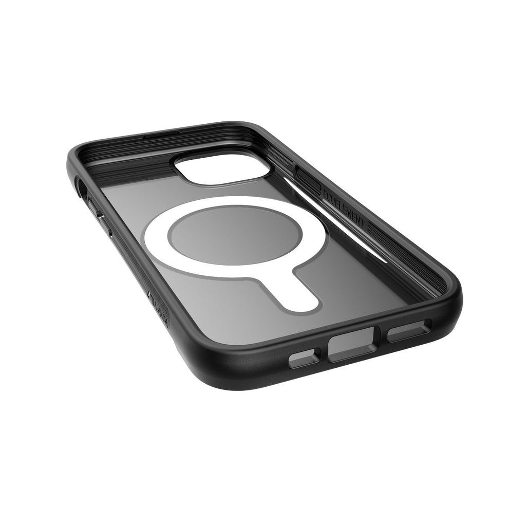 Raptic Clutch Built MagSafe dėklas iPhone 14 – juodas