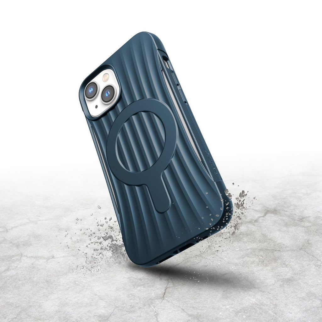 Raptic X-Doria Clutch MagSafe dėklas iPhone 14 – mėlynas