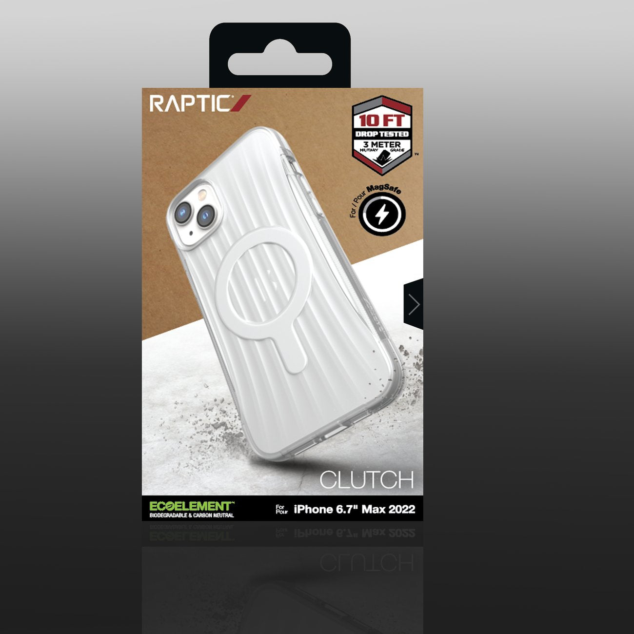 Raptic MagSafe dėklas iPhone 14 Plus – skaidrus