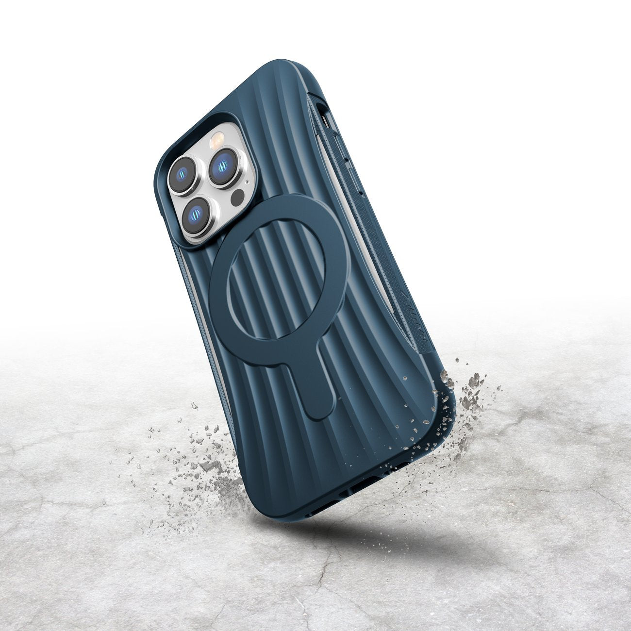 Raptic Clutch Built MagSafe dėklas iPhone 14 Pro – mėlynas