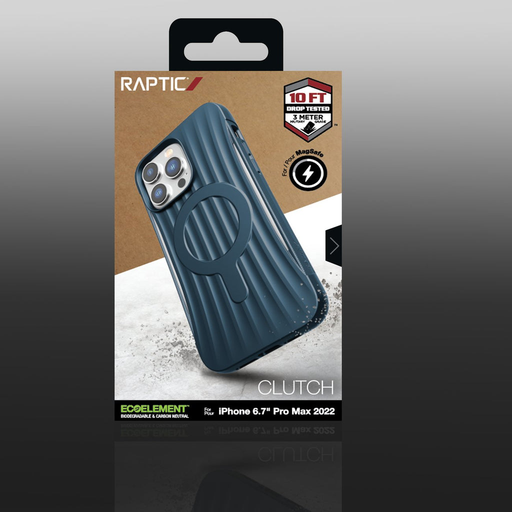 Raptic Clutch dėklas iPhone 14 Pro Max MagSafe – mėlynas