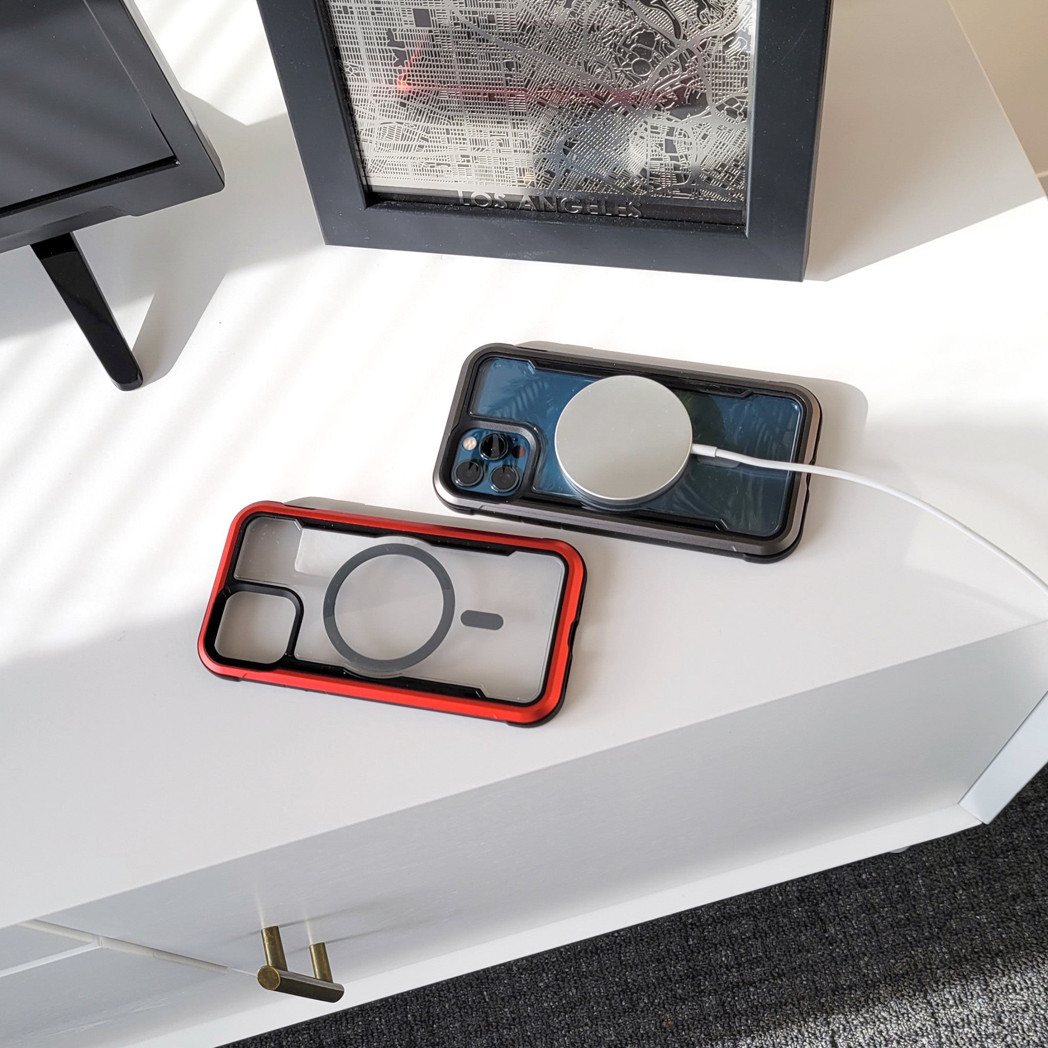 Raptic Secure built MagSafe dėklas iPhone 14 Pro Max – mėlynas