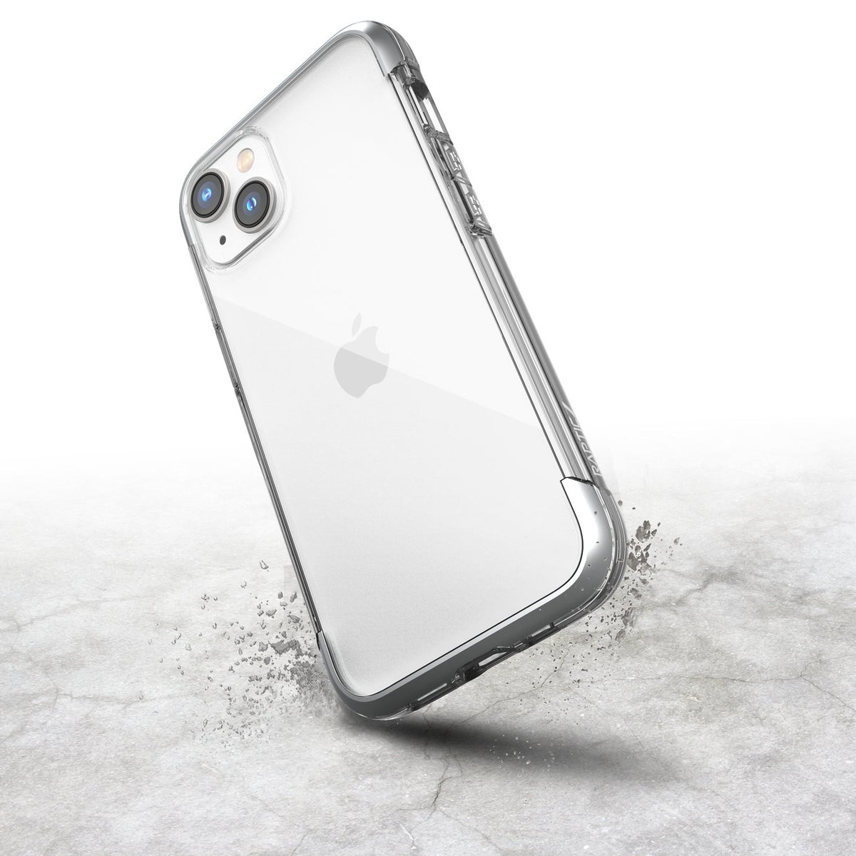 Raptic Air šarvuotas MagSafe dėklas iPhone 14 Plus – sidabrinis