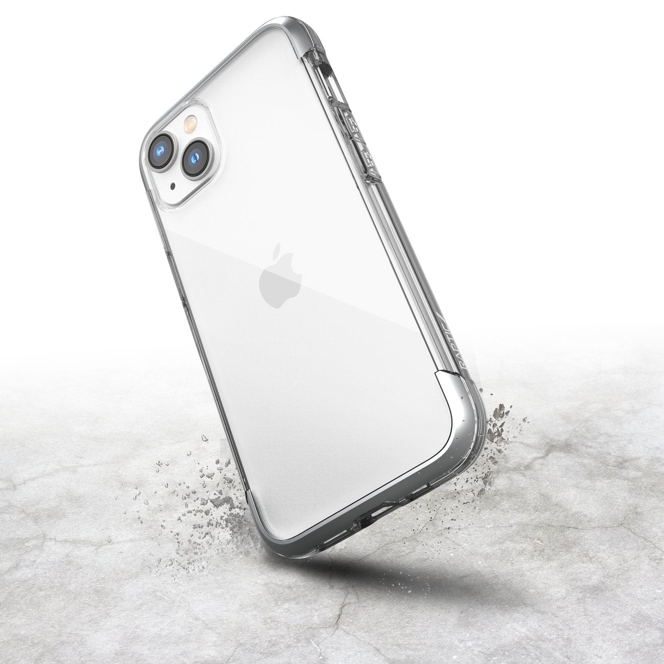 Raptic Air šarvuotas MagSafe dėklas iPhone 14 Plus – sidabrinis