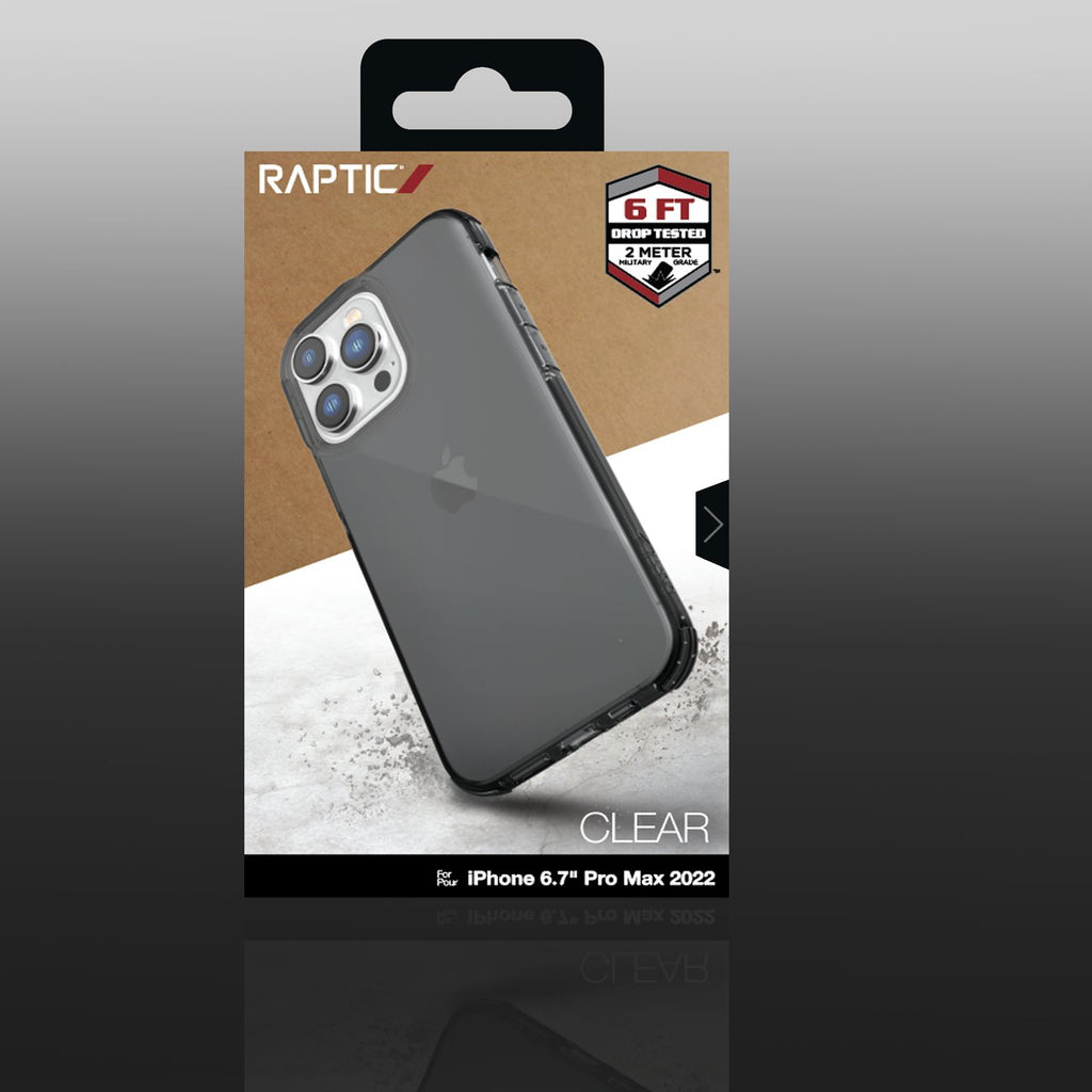 Raptic Clear MagSafe dėklas iPhone 14 Pro Max – juodas