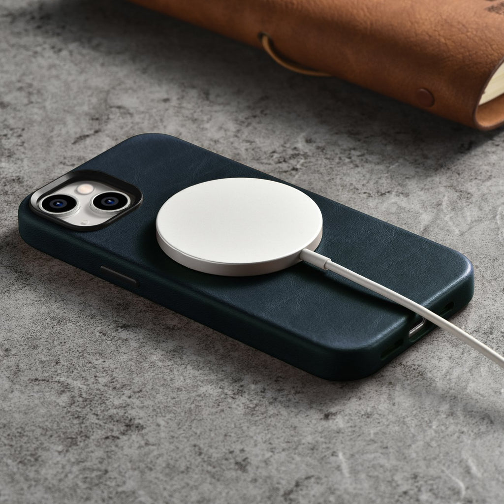 iCarer odinis MagSafe dėklas iPhone 14 Plus – tamsiai mėlynas