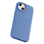 iCarer Litchi Premium Leather MagSafe dėklas iPhone 14 Plus – šviesiai mėlynas