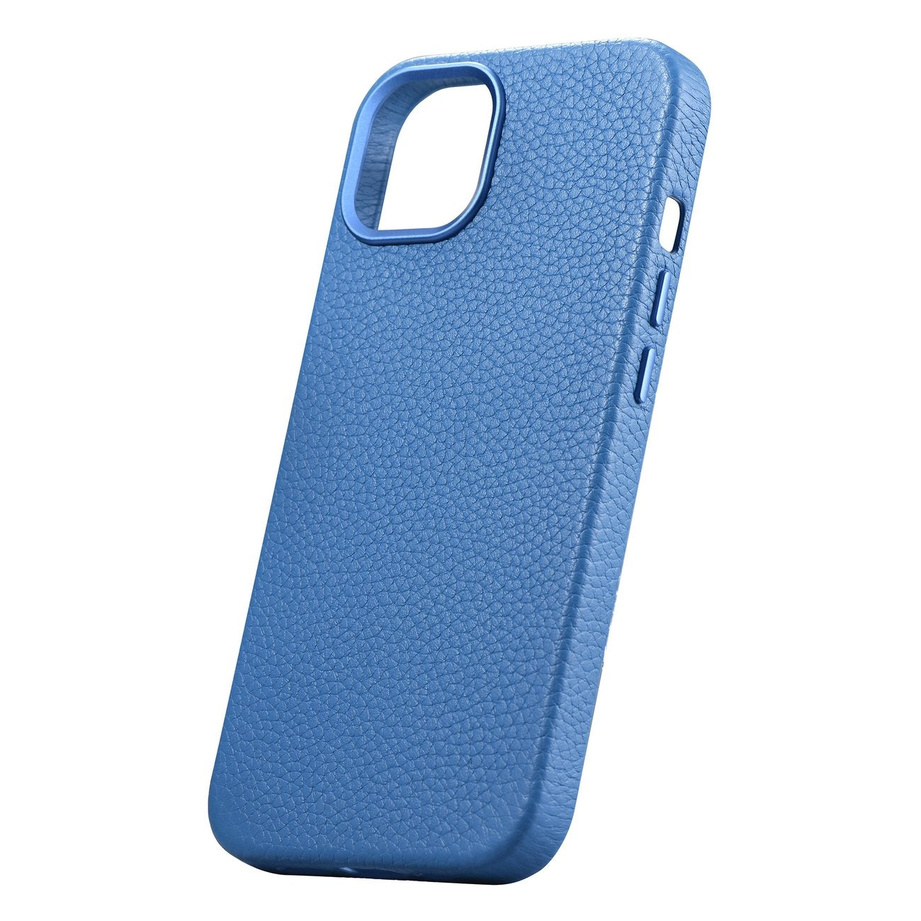 iCarer Litchi Premium Leather MagSafe dėklas iPhone 14 Plus – šviesiai mėlynas