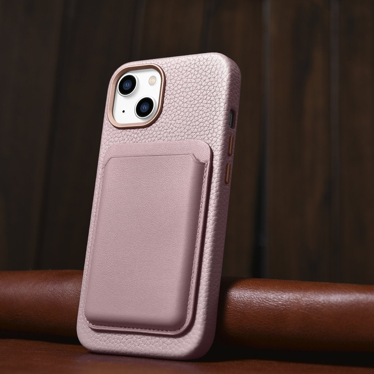 iCarer odinis MagSafe dėklas iPhone 14 Plus – rožinis