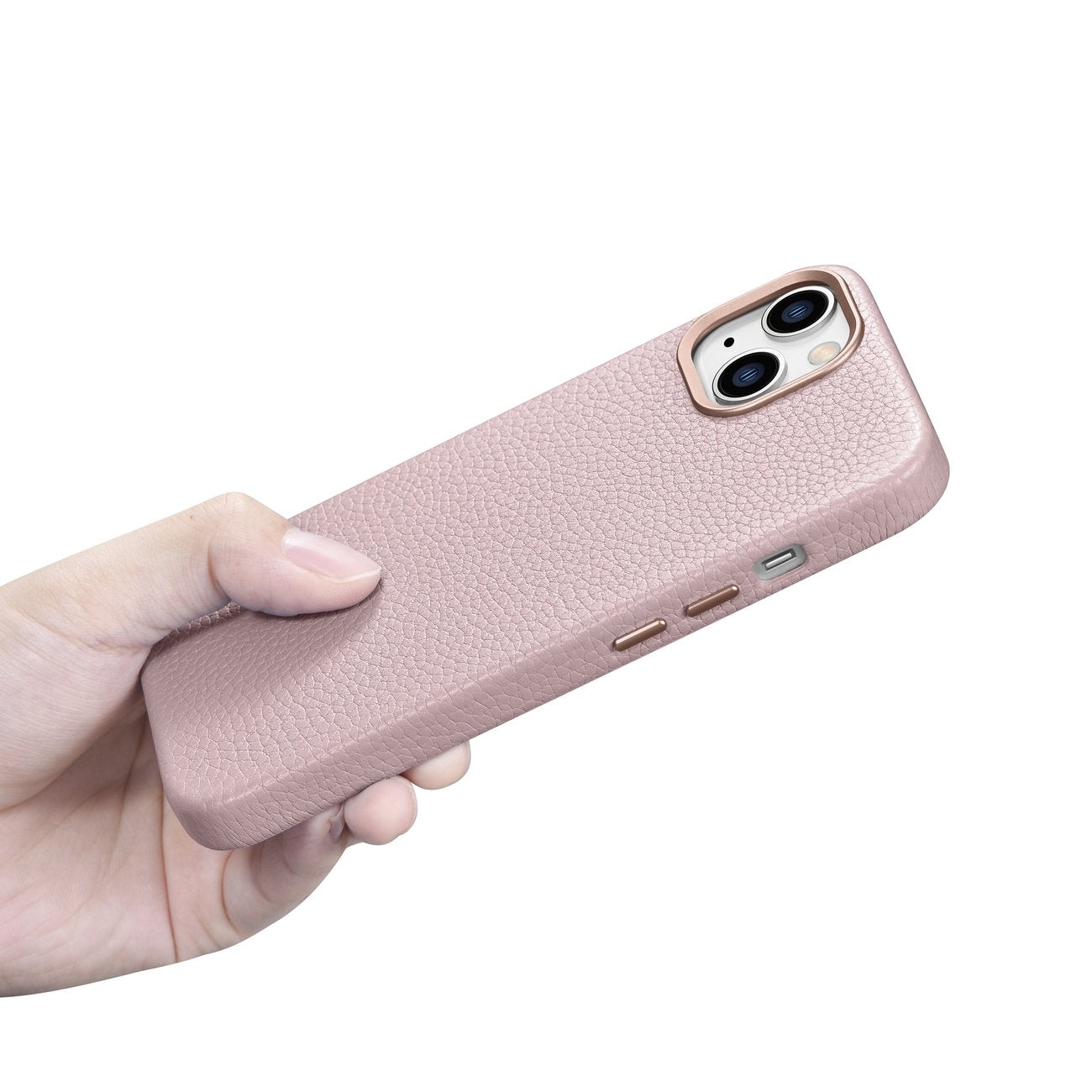 iCarer odinis MagSafe dėklas iPhone 14 Plus – rožinis