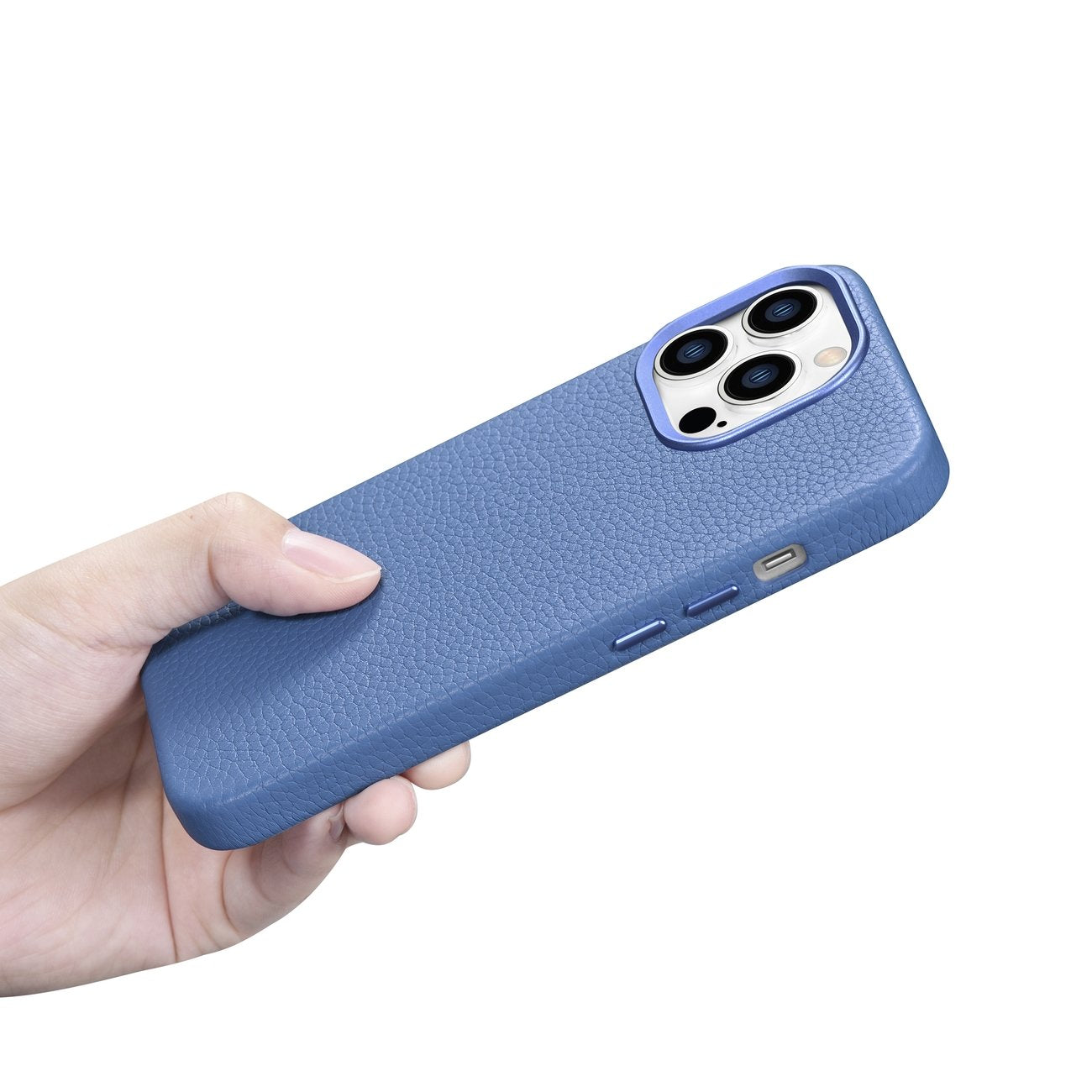 iCarer odinis MagSafe dėklas iPhone 14 Pro Max – mėlynas