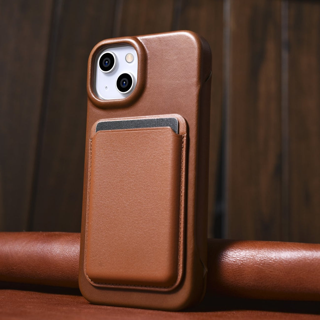 iCarer odinis MagSafe dėklas iPhone 14 Plus – rudas