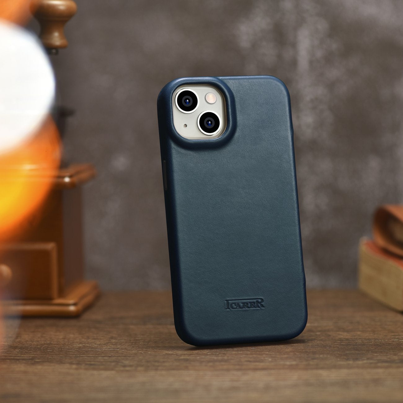 iCarer odinis MagSafe dėklas iPhone 14 Plus – mėlynas