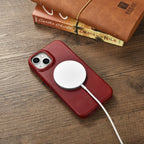 iCarer odinis MagSafe dėklas iPhone 14 Plus – raudonas